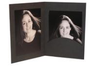 Portraitmappe Leinenkarton schwarz 15x20cm 