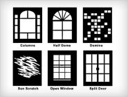 Window Pattern Split Door 55,9 x 55,9 cm 
