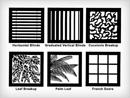 Window Pattern Graduated Vertical Blinds 55,9 x 55,9 cm 